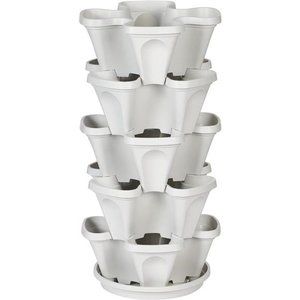5 Tier Stackable Strawberry, Herb,Flower, and Vegetable Planter -Vertical Garden